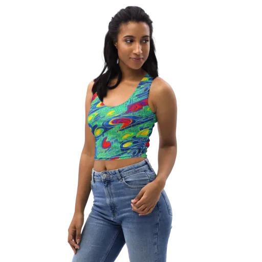 Neon Raceway on a Crop Top