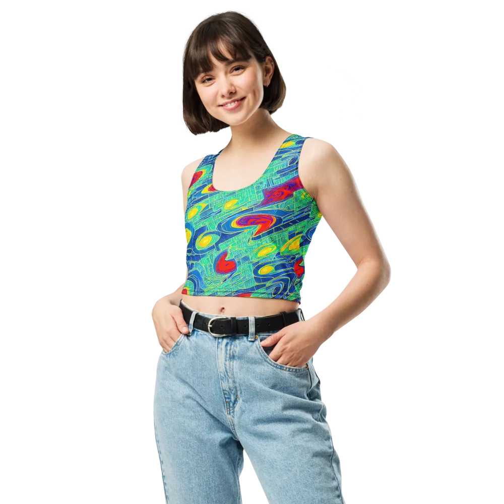 Neon Raceway on Crop Top — Front