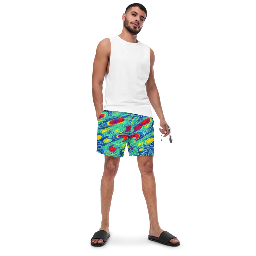 Neon Raceway on Swim Trunks — Front