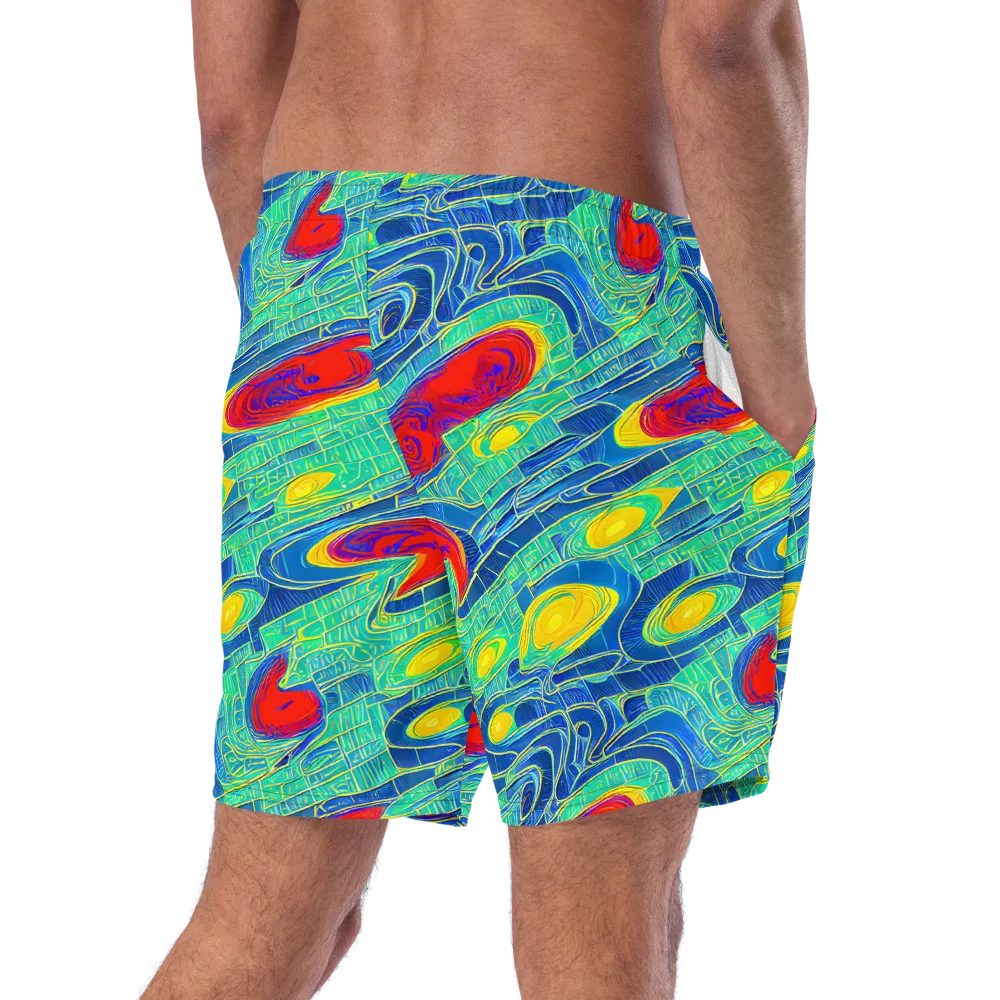 Neon Raceway on Swim Trunks — Right Back