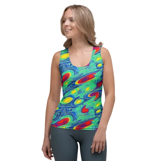 Neon Raceway on a Women's Tank Top