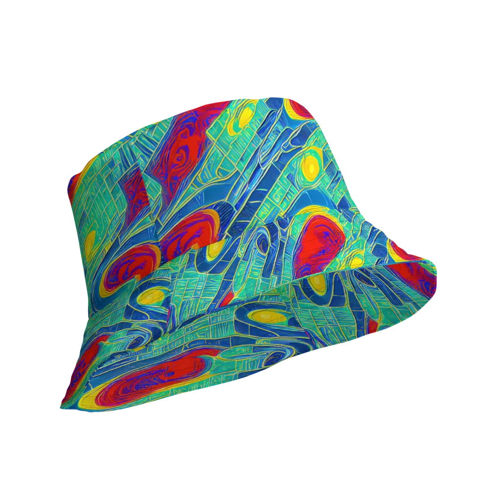 Neon Raceway on Reversible Bucket Hat — Product details Outside