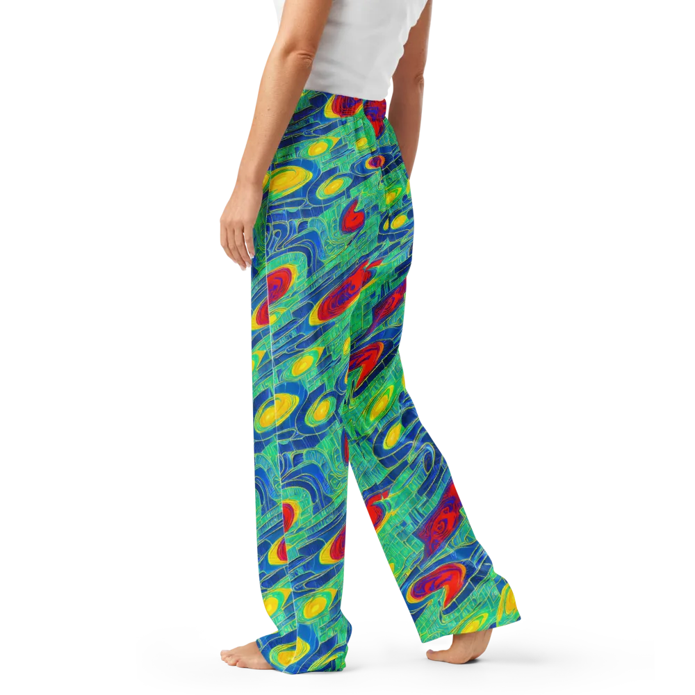 Neon Raceway on Women's Pajama Pants — Left