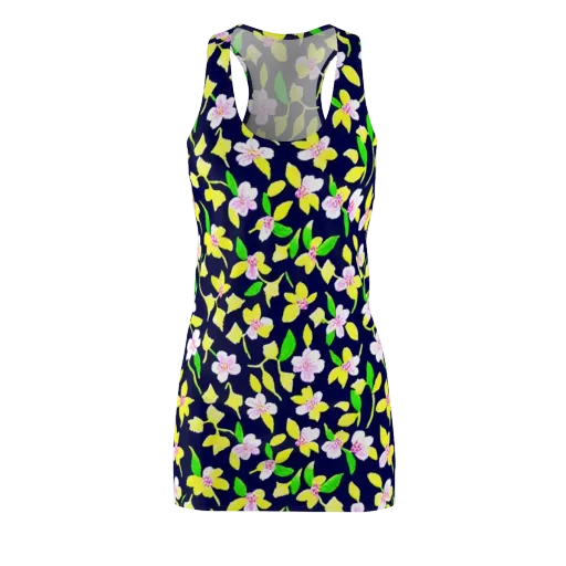 Navy Blossom on a Racerback Dress
