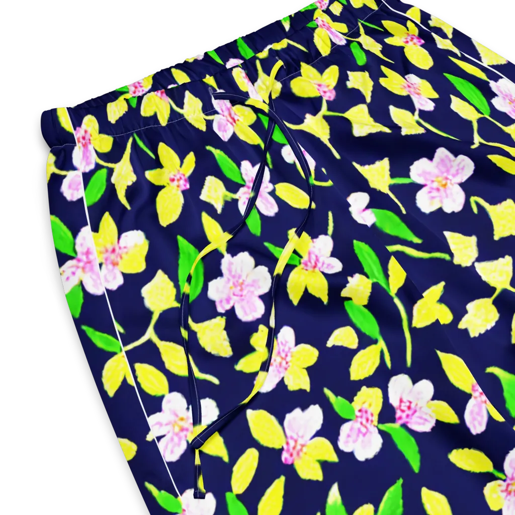 Navy Blossom on Women's Pajama Pants — Product details