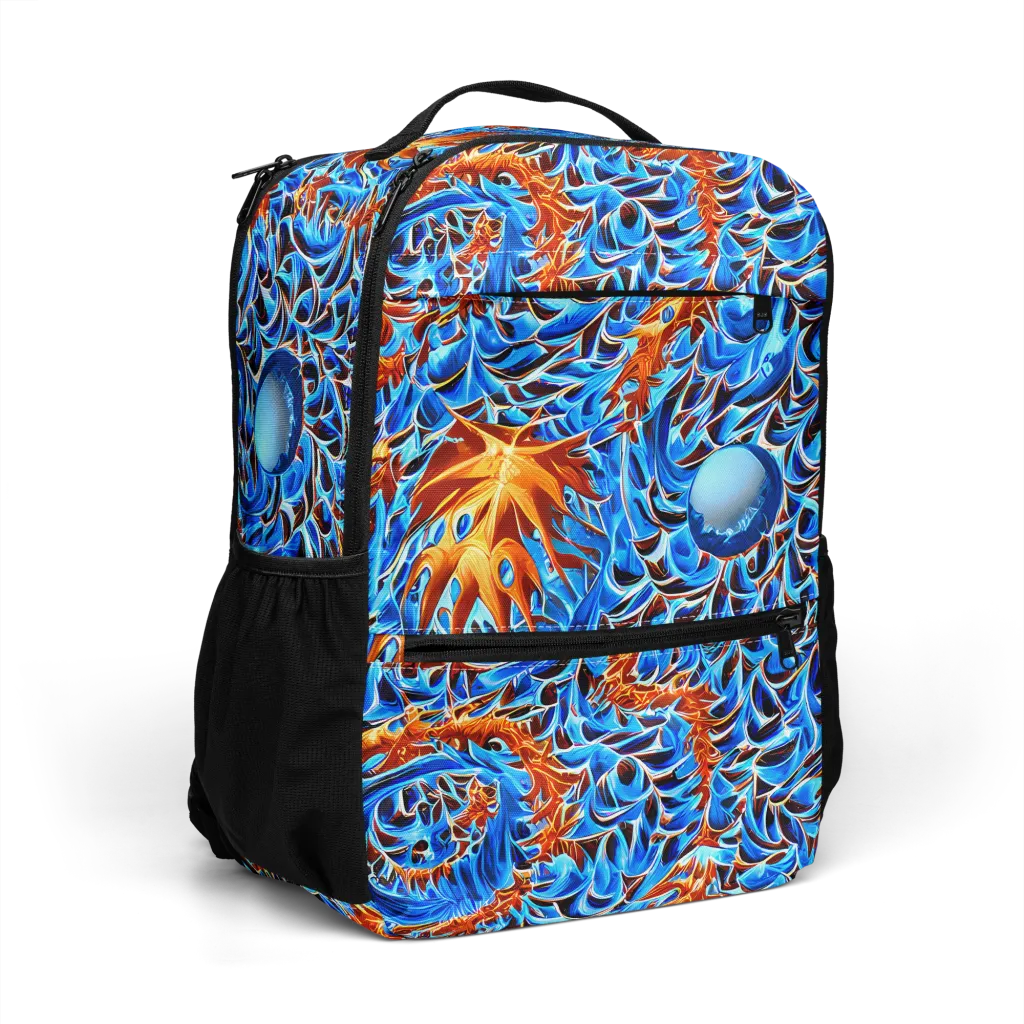 Blue Flame Reef on Utility Backpack — Right Front