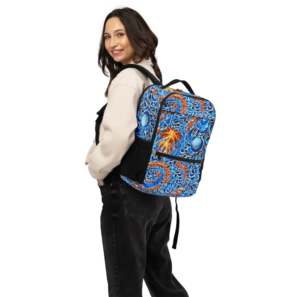 Blue Flame Reef on Utility Backpack — Back