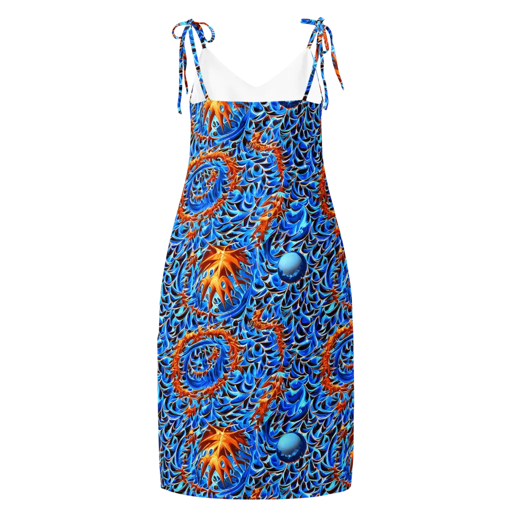 Blue Flame Reef on Slip Dress — Back