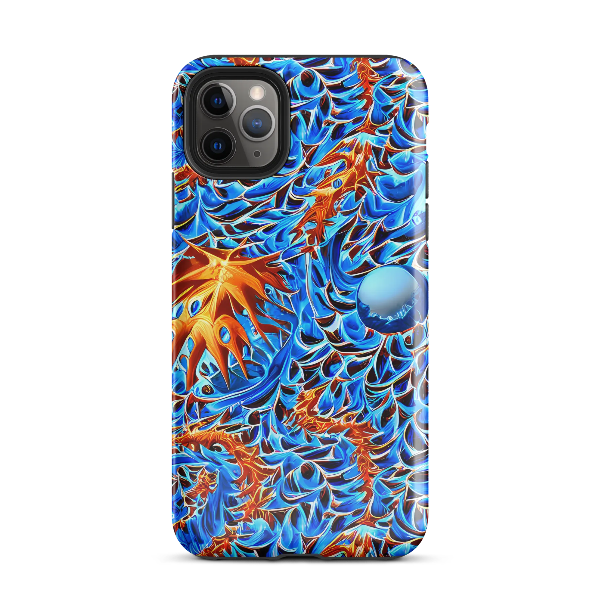 Blue Flame Reef on Tough Case for iPhone® — Front