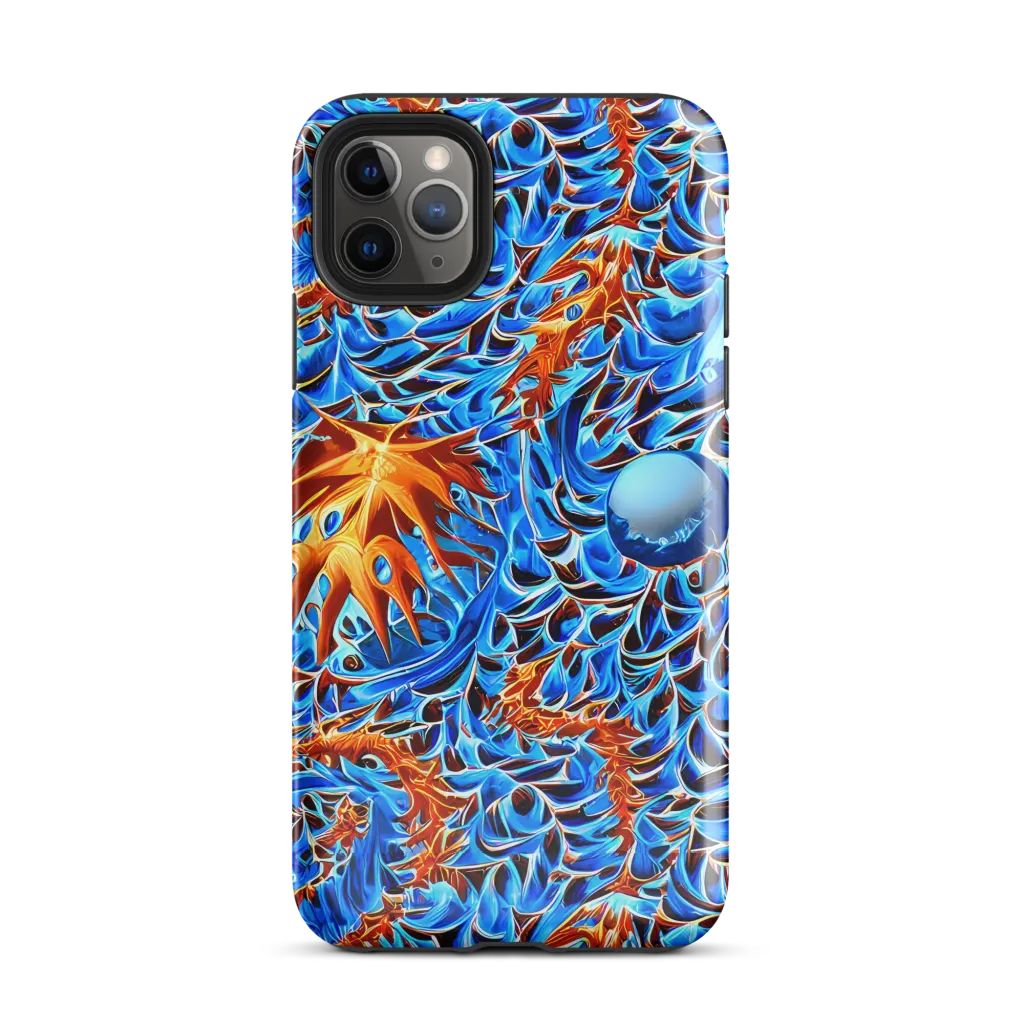Blue Flame Reef on Tough Case for iPhone® — Front