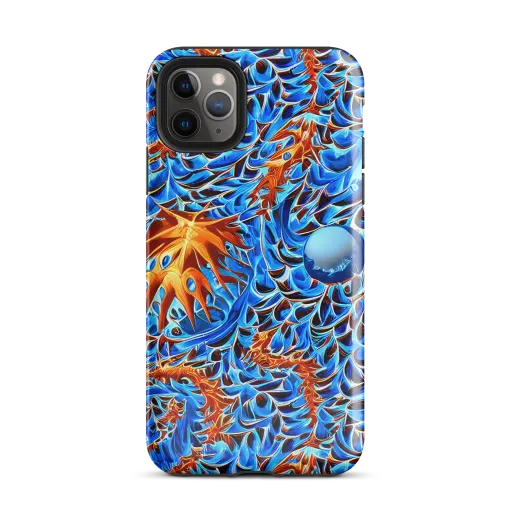 Blue Flame Reef on a Tough Case for iPhone®