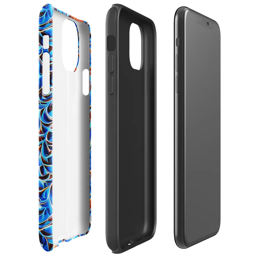 Blue Flame Reef on Tough Case for iPhone® — Right