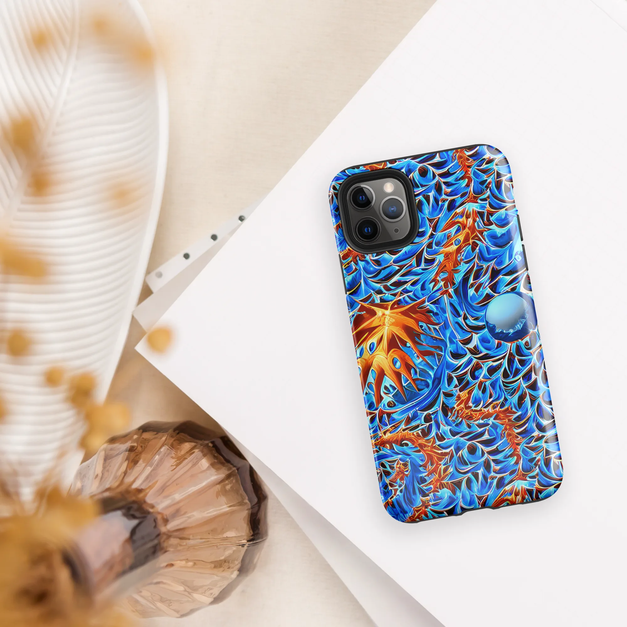 Blue Flame Reef on Tough Case for iPhone® — Front
