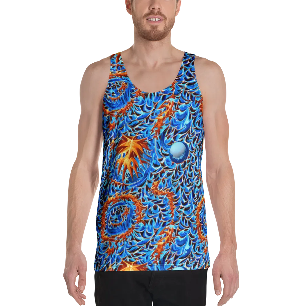 Blue Flame Reef on Men's Tank Top — Front