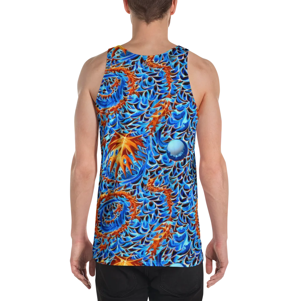 Blue Flame Reef on Men's Tank Top — Back