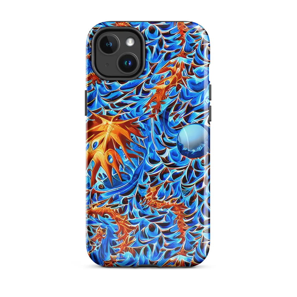 Blue Flame Reef on MagSafe Tough Case for iPhone® — Front