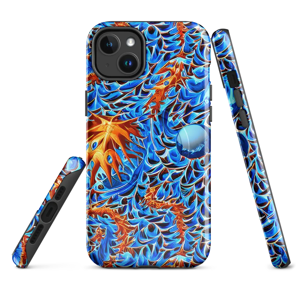 Blue Flame Reef on MagSafe Tough Case for iPhone® — Front