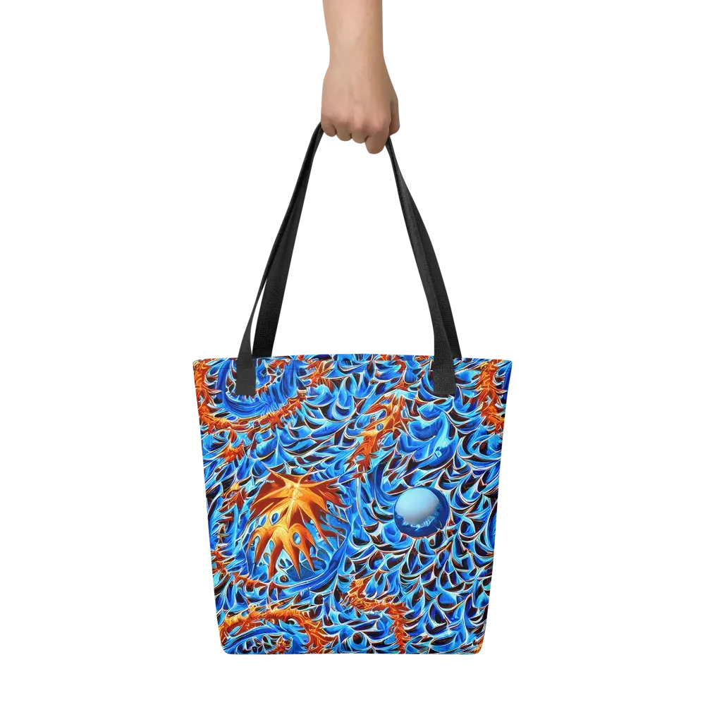 Blue Flame Reef on Tote Bag — Front