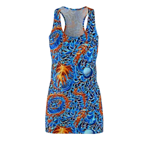 Blue Flame Reef on a Racerback Dress
