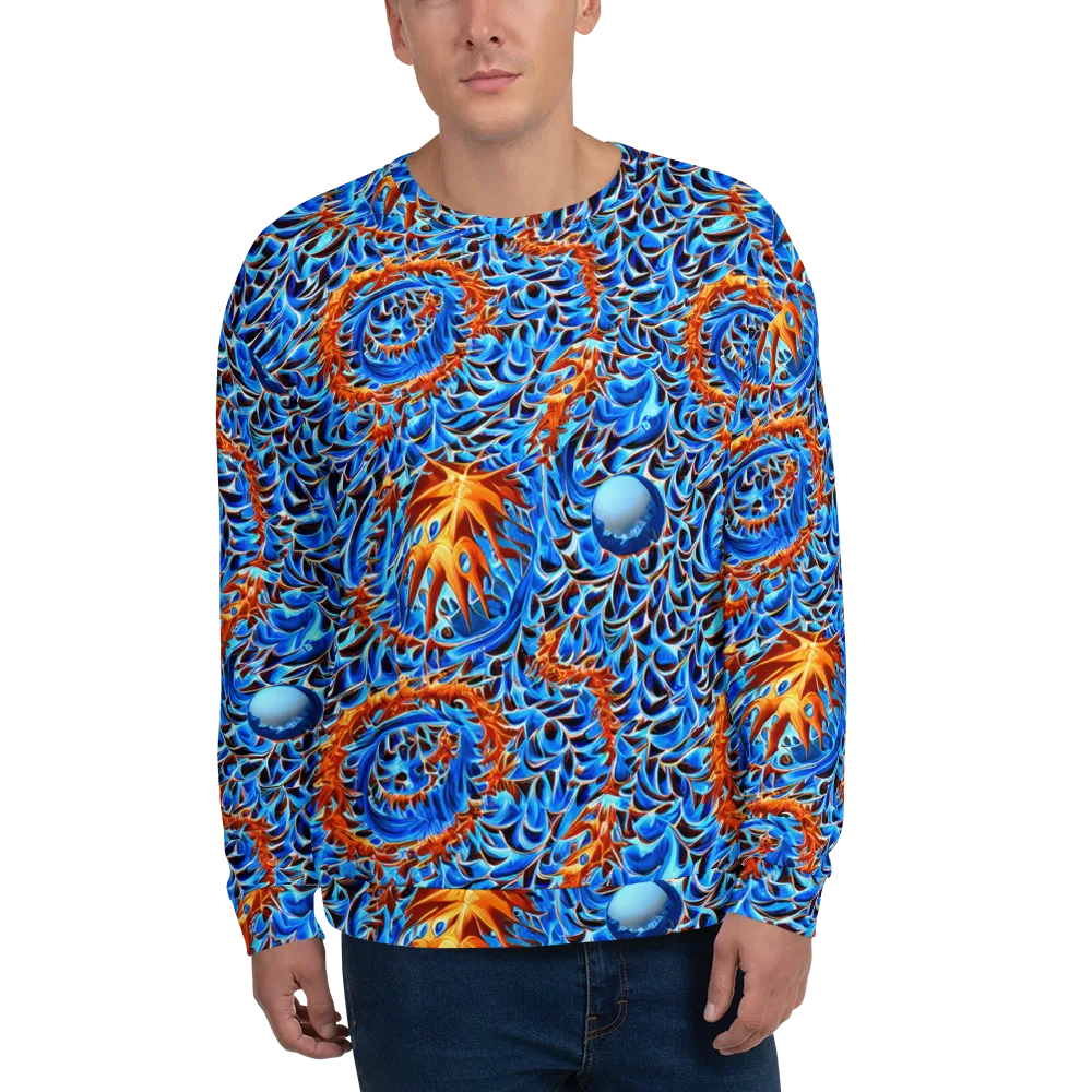 Blue Flame Reef on Sweatshirt — Front