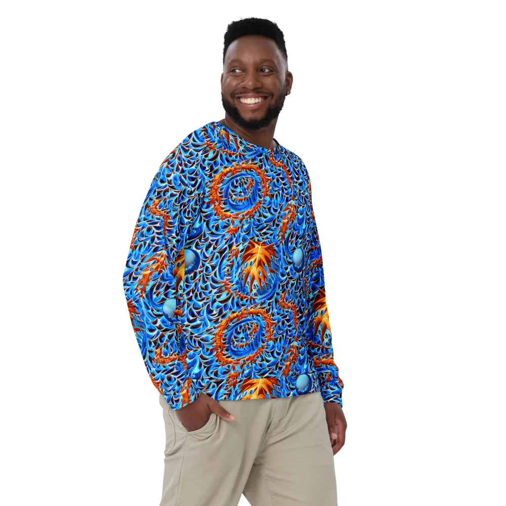 Blue Flame Reef on Sweatshirt — Front