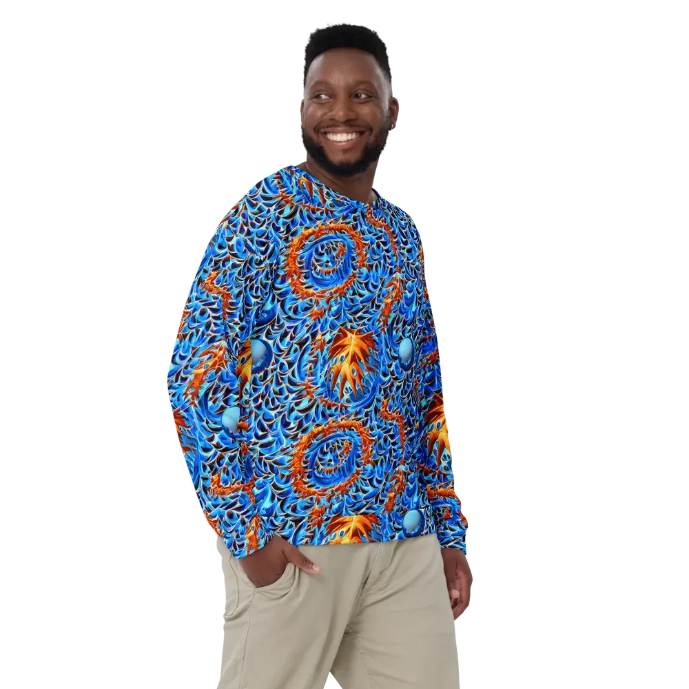 Blue Flame Reef on Sweatshirt — Front