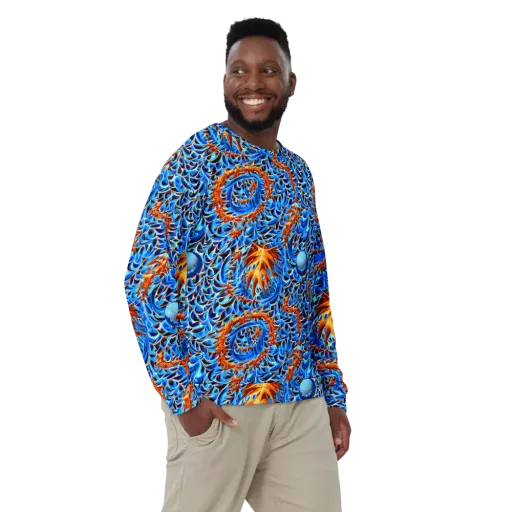 Blue Flame Reef on a Sweatshirt