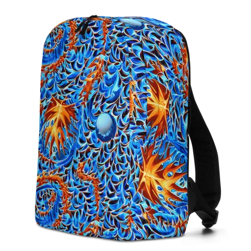 Blue Flame Reef on a Minimalist Backpack