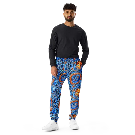 Blue Flame Reef on a Men's Joggers
