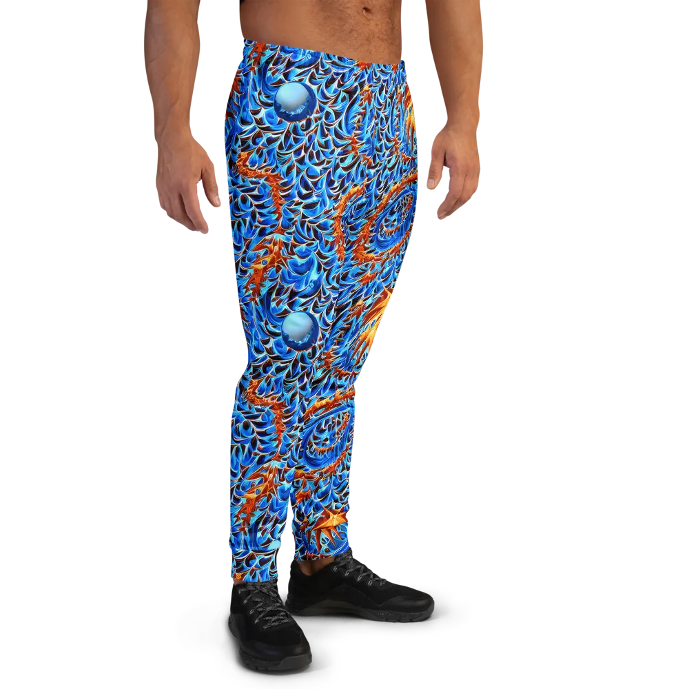 Blue Flame Reef on Men's Joggers — Right