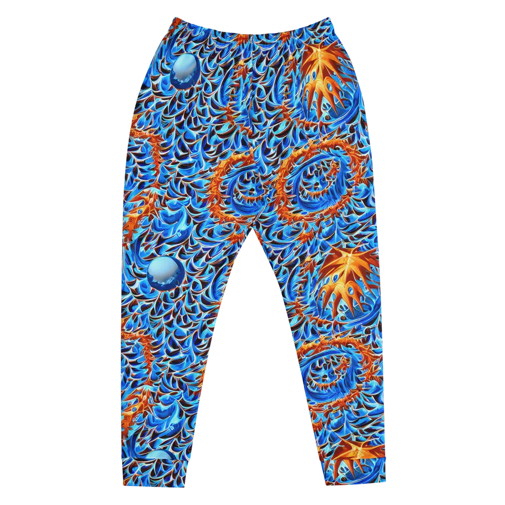 Blue Flame Reef on Men's Joggers — Front