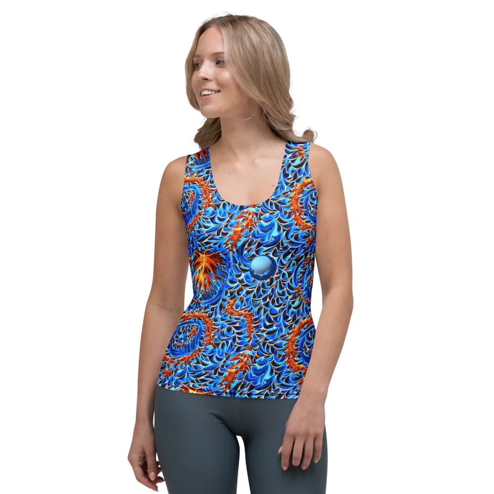 Blue Flame Reef on Women's Tank Top — Front