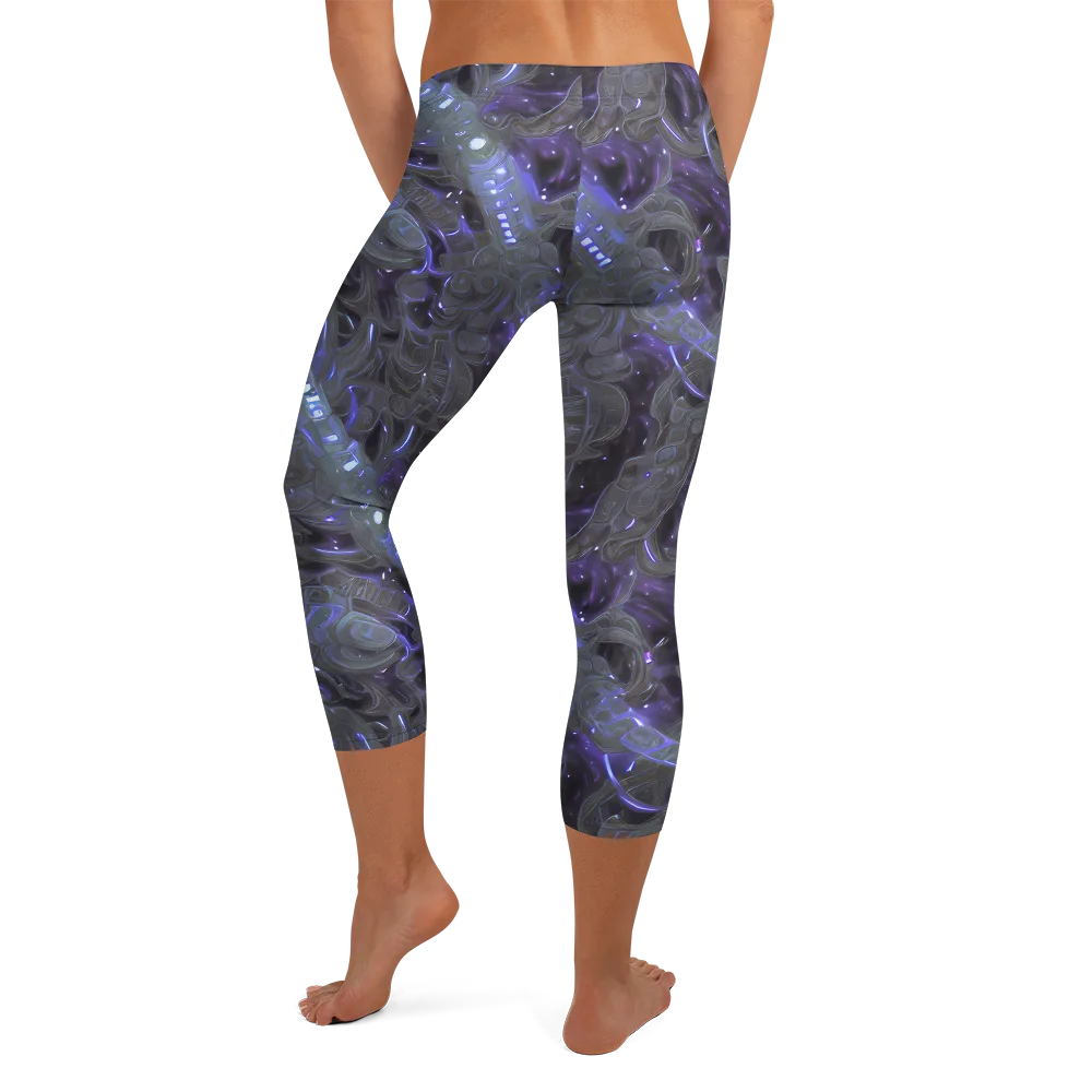 Violet Machine on Capri Leggings — Back