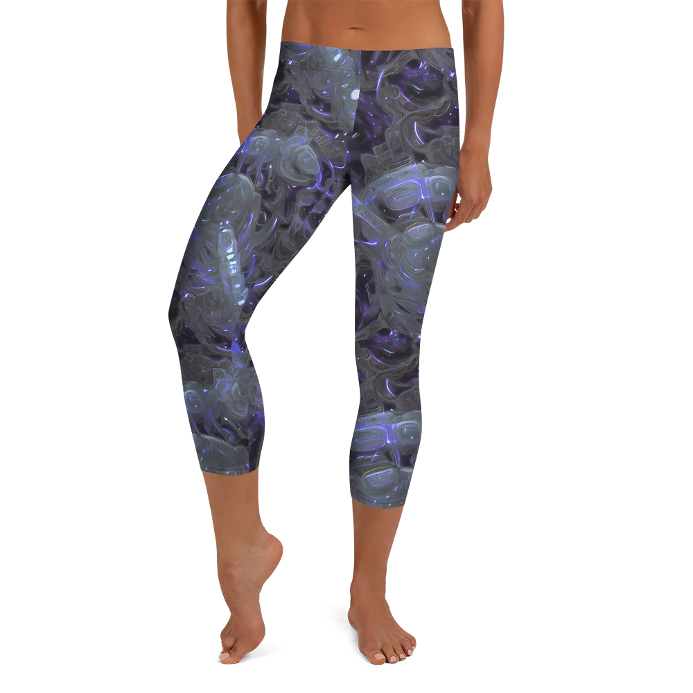Violet Machine on Capri Leggings — Front