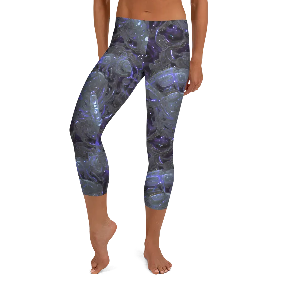 Violet Machine on Capri Leggings — Front