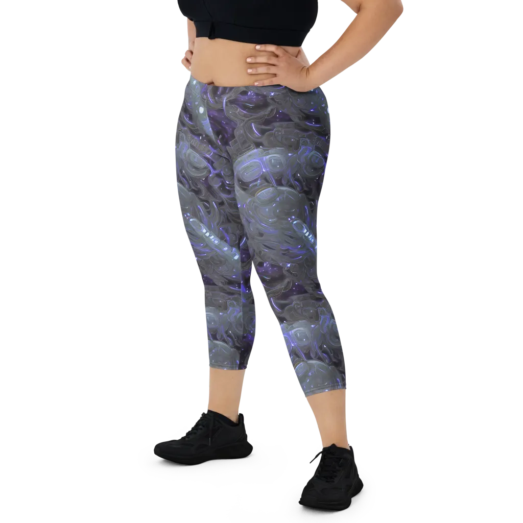 Violet Machine on Capri Leggings — Front