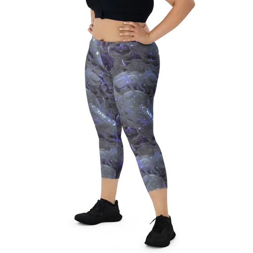 Violet Machine on a Capri Leggings