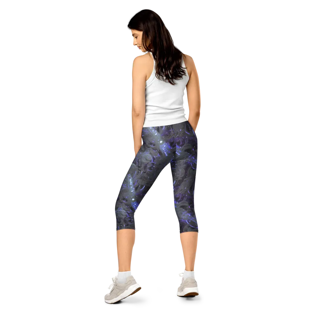 Violet Machine on Capri Leggings — Back