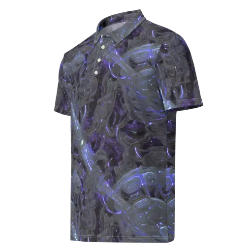 Violet Machine on a Men's Slim Fit Polo Shirt