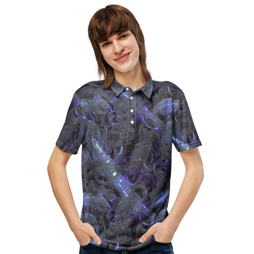Violet Machine on Men's Slim Fit Polo Shirt — Front