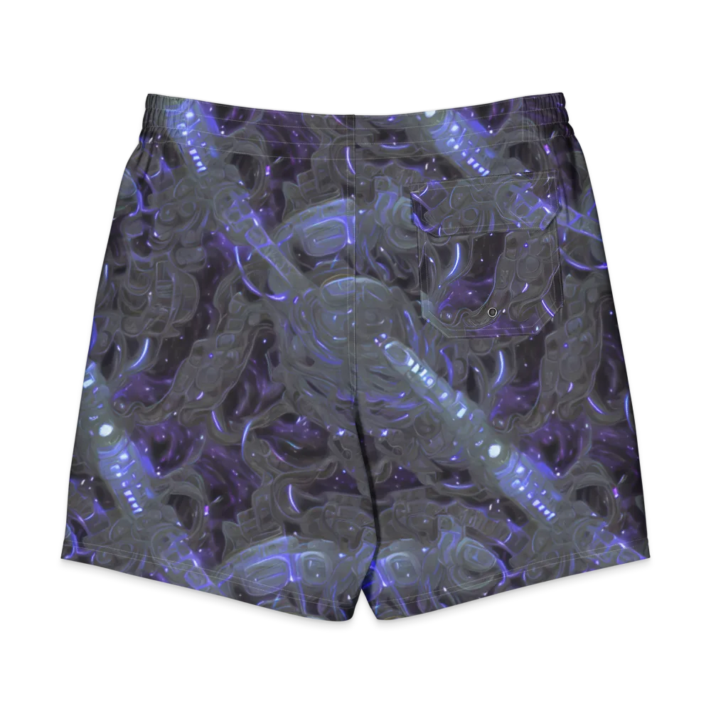 Violet Machine on Men's Board Shorts — Back