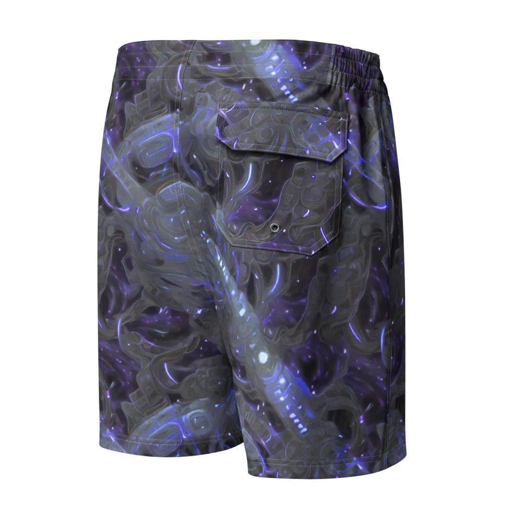 Violet Machine on Men's Board Shorts — Back