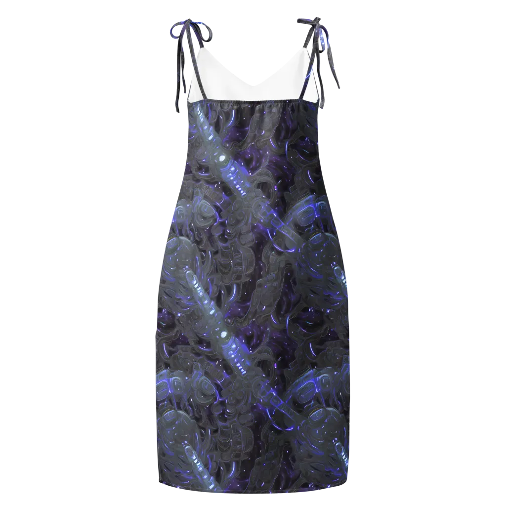 Violet Machine on Slip Dress — Back
