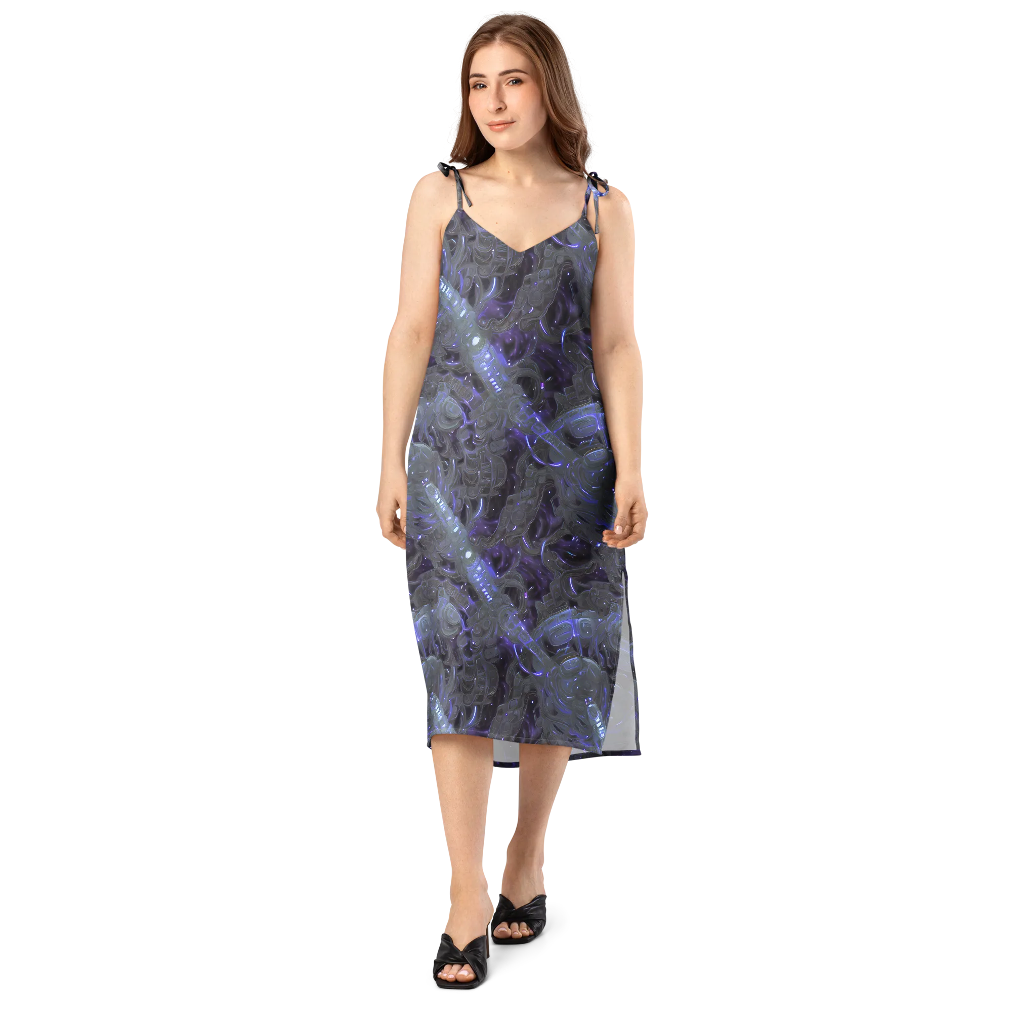 Violet Machine on Slip Dress — Front