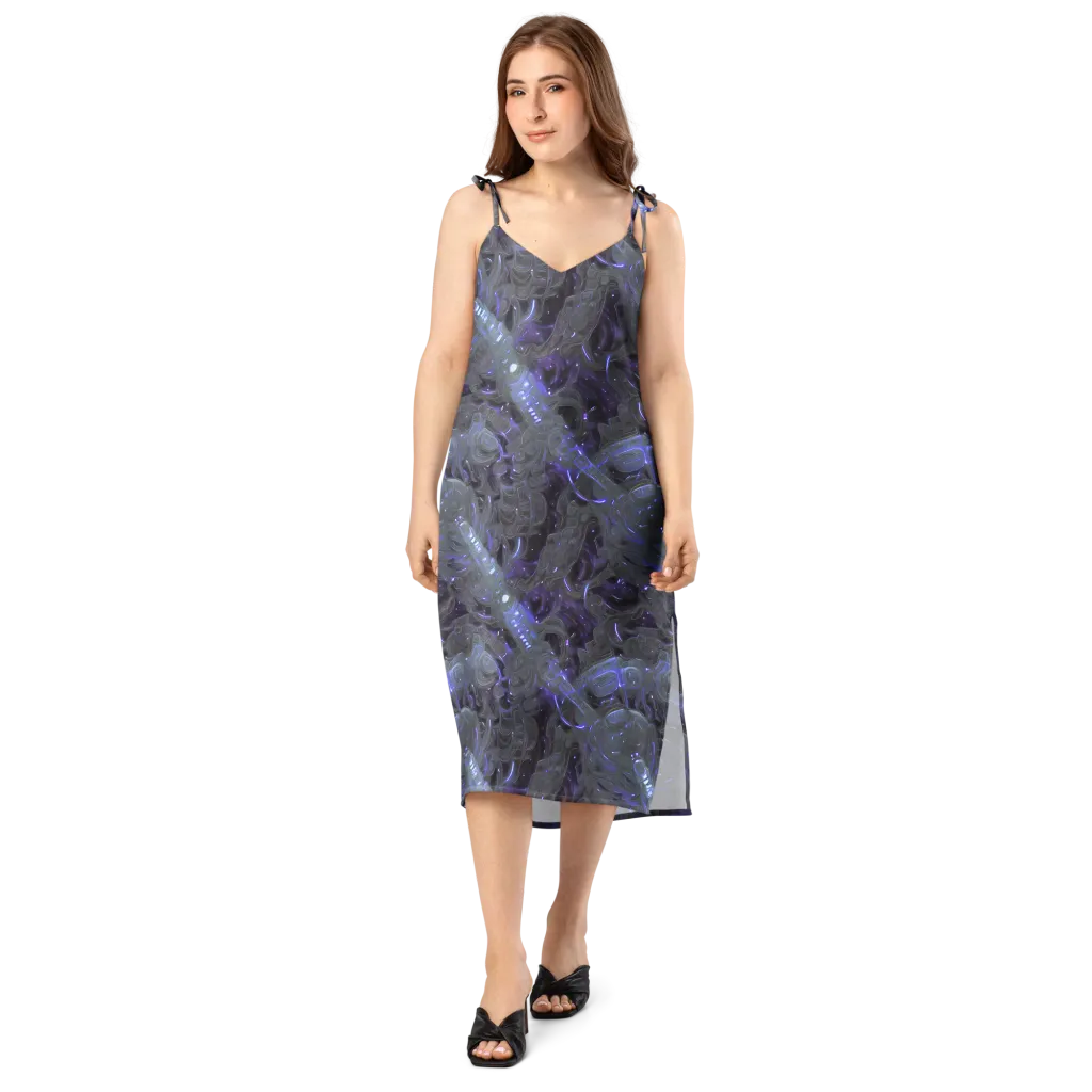 Violet Machine on Slip Dress — Front