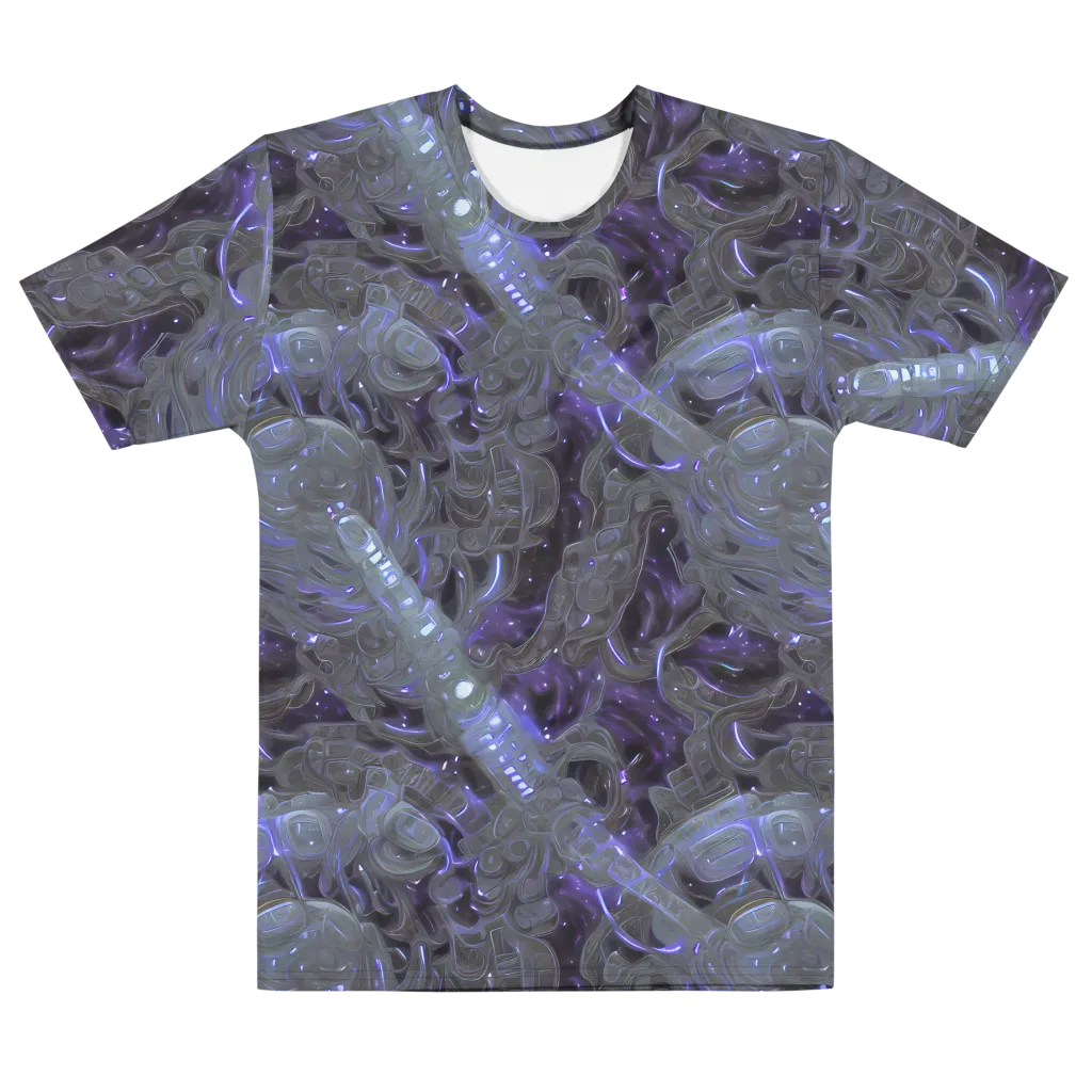 Violet Machine on Men's Cotton Crew Neck T-Shirt — Front