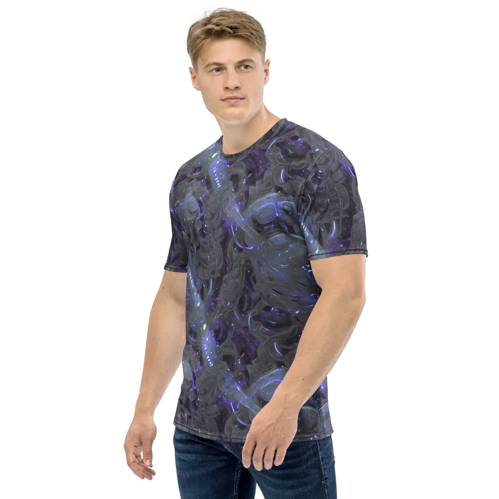Violet Machine on Men's Crew Neck T-Shirt — Left