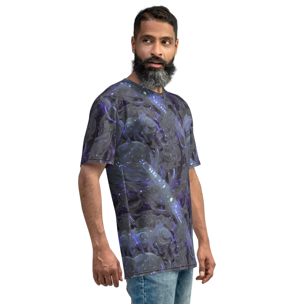 Violet Machine on Men's Crew Neck T-Shirt — Right