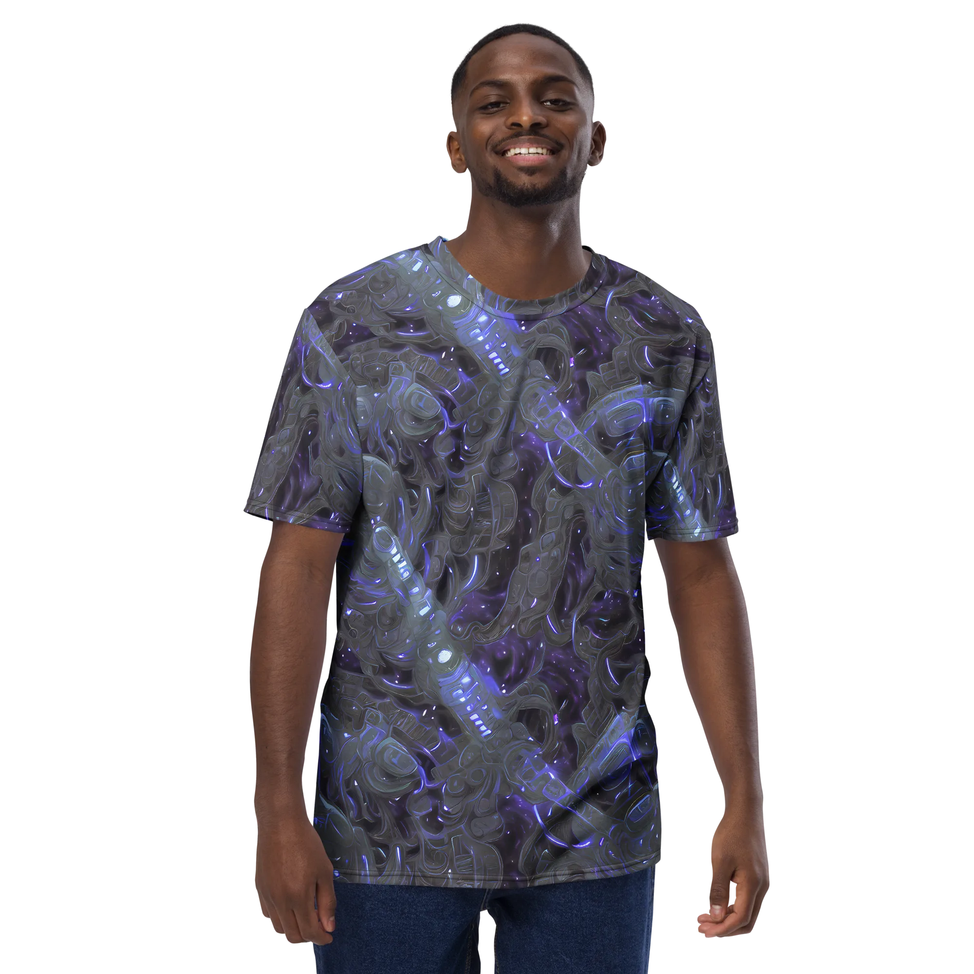 Violet Machine on Men's Crew Neck T-Shirt — Front