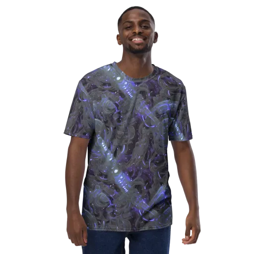 Violet Machine on a Men's Crew Neck T-Shirt